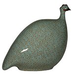 Guinea Fowl - Pintade<br>Grey Speckled Sky Blue